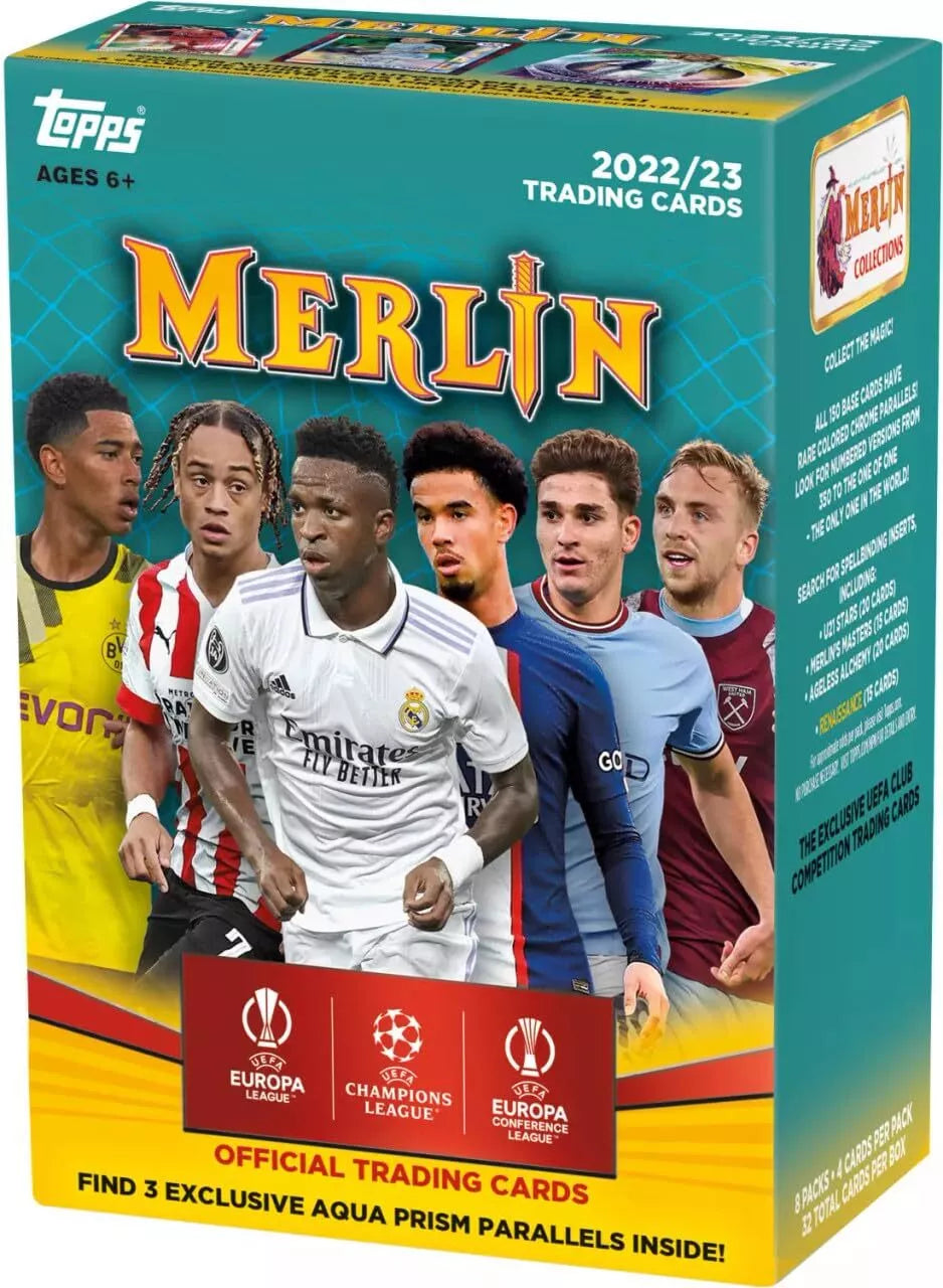 2022-2023 Topps Merlin chrome UEFA チャンピオンズサッカーカードブラスターボックス